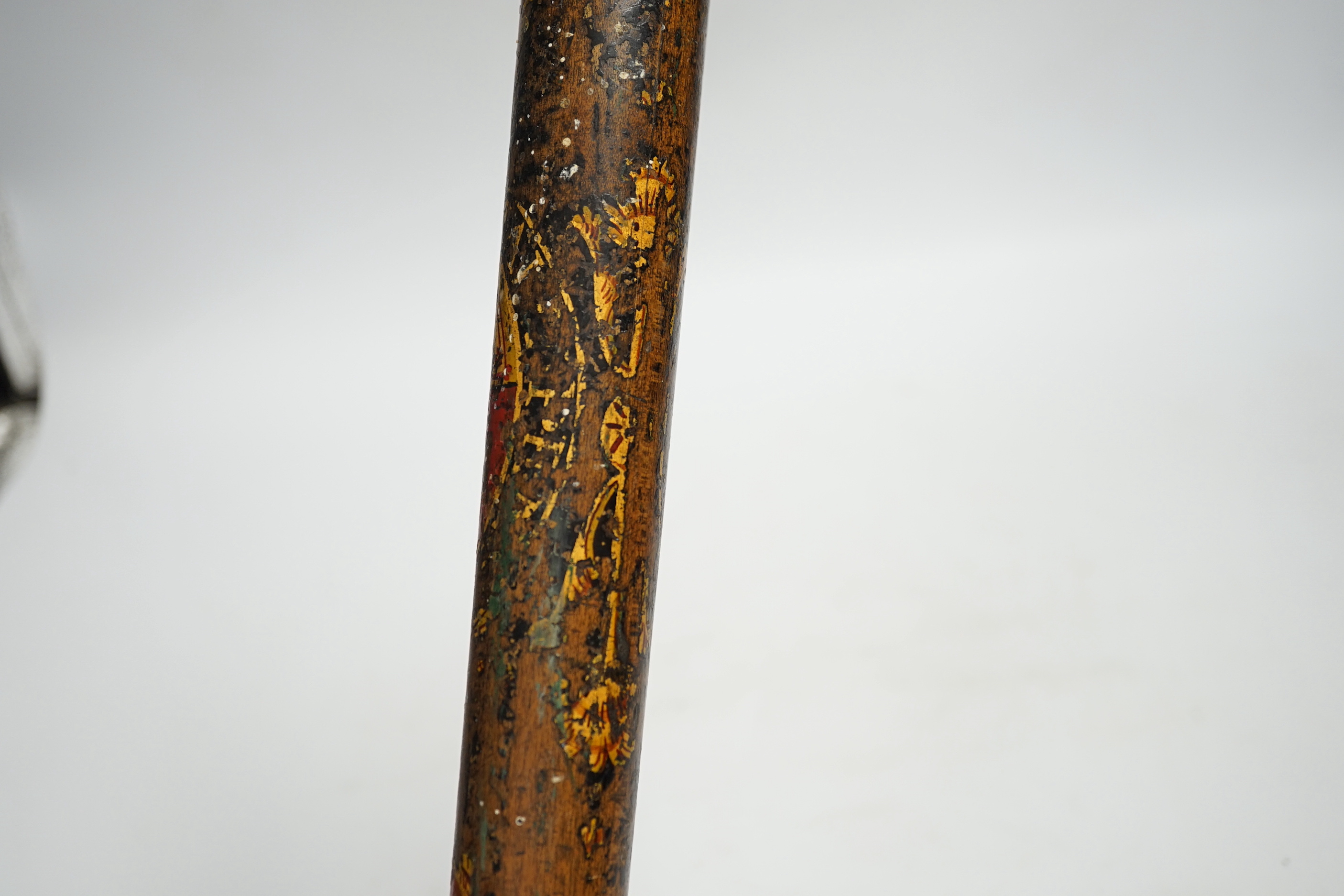 Victorian turned and painted wood police truncheon, 43cm